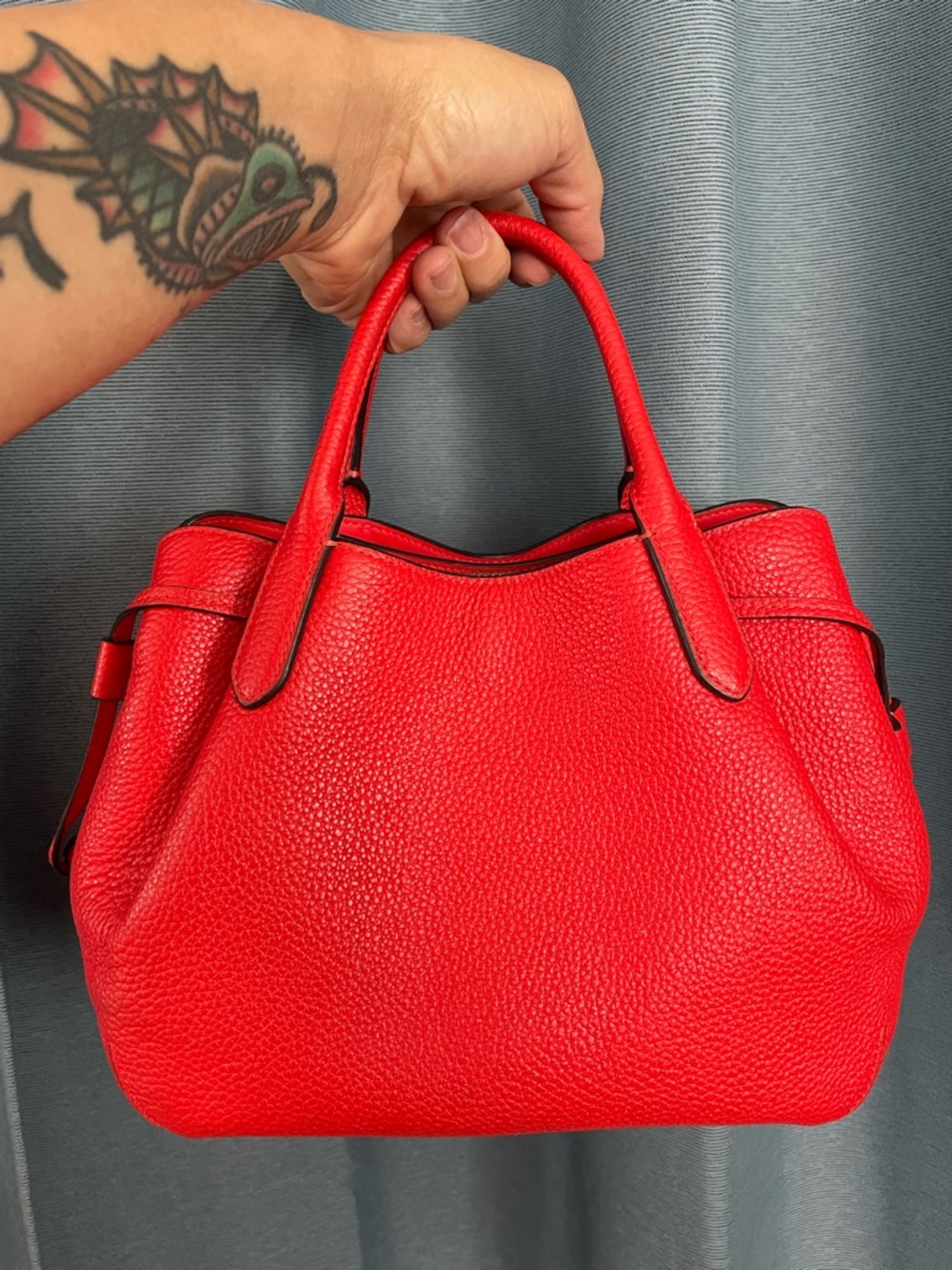 Kate Spade Small Dumpling Crossbody Satchel Bag in Tomato Slice Red - Picture 2 of 15